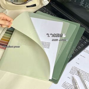 <b>A4</b> L-shaped <b>Folder</b> Set, Thickened Materials, Large-capacity Student Paper Data Storage Tools,notebook Paper - Product Image 5