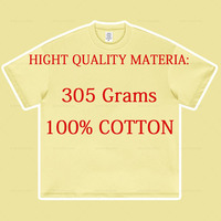 Setelan Olahraga Kasual Musim Panas 305G Ukuran Besar untuk Pria, Kaos dan Celana Pendek 100% Katun Berat dengan Model Drop Shoulder, Ukuran Plus