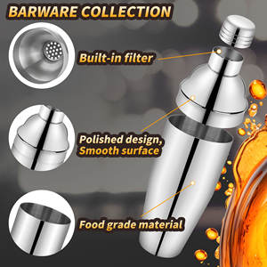 Factory Direct Mixology Tools 350/550/750 ml Bartender <span class=keywords><strong>Shaker</strong></span> Coctelera de acero inoxidable - Product Image 4