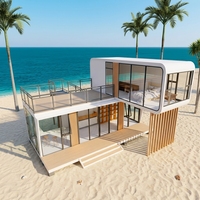 Maison modulaire préfabriquée en conteneur Apple Cabin, design moderne, imperméable, portable, pour appartement, bureau, hôtel, villa.