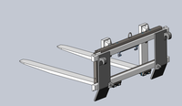 Adaptateur de support de déplaceur latéral pour chariot élévateur EURO avec fixation de déplaceur latéral standard européen et style crochet
