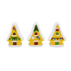 Décoration de gâteau comestible de Noël en forme de <span class=keywords><strong>maison</strong></span> de dessin animé halal de haute qualité pour les fêtes des enfants - Product Image 2