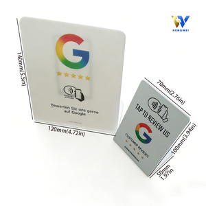 Carte de visite numérique programmable en PVC, plastique, acrylique, <span class=keywords><strong>Facebook</strong></span>, Tiktok, médias sociaux, commentaires Google, support NFC - Product Image 3