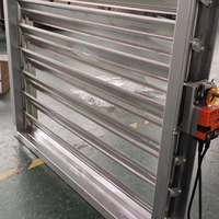 Clapet coupe-flamme en alliage d'aluminium à commande manuelle avec design de persienne moderne pour systèmes de ventilation CVC