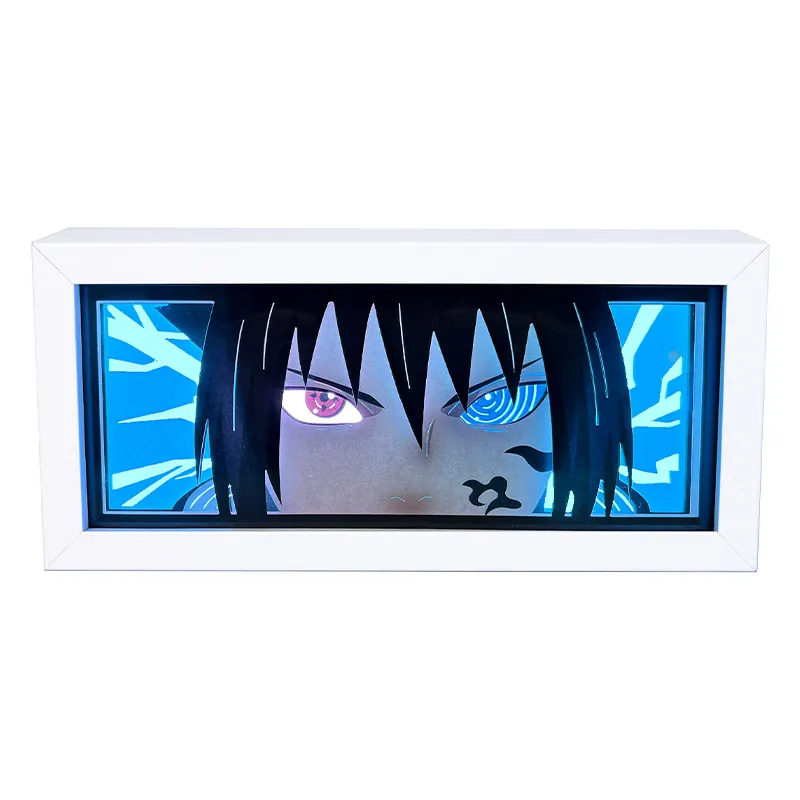 Factory Wholesale MDF Frame Paper Cut Light Box Anime Character Printed Design Lightbox Dropshipping Available Anime Light Lamp