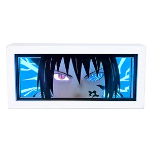 Fabbrica all'ingrosso MDF Frame Paper Cut Light Box Anime Character Printed Design Lightbox Dropshipping disponibile lampada a luce Anime