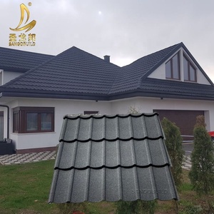 Tôles de Toiture Ondulées Commerciales Résistantes à la Chaleur Modernes IBR Vert Forêt Noir Métal Revêtu de Pierre pour Appartements et Hôtels - Product Image 5