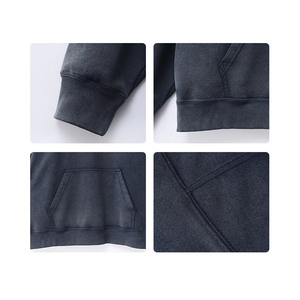 Sudadera con Capucha Vintage Lavada, 400 g/m², Forro Polar, Talla Grande, con Logotipo Personalizado - Product Image 5