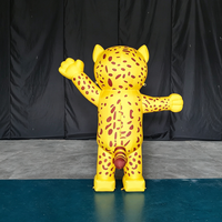 Costume de mascotte gonflable Léopard Jaune en tissu Oxford pour adulte, tenue de personnage de dessin animé pour événements et défilés