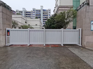 Porte principale en aluminium découpé au <span class=keywords><strong>Laser</strong></span>, bricolage, Design de porte coulissante sans trace en métal automatique - Product Image 3