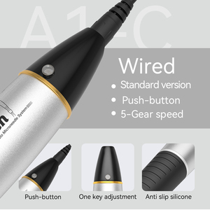 Pluma de Microneedling Ajustable de Marca Privada <span class=keywords><strong>A1</strong></span> <span class=keywords><strong>Dermapen</strong></span>, Sello Dérmico de Acero Inoxidable para el Crecimiento del Cabello, Enchufe Estadounidense, Cabezal OEM - Product Image 2