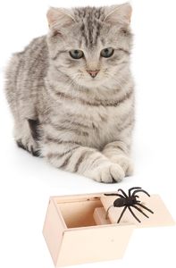Novedosas y Divertidas Cajas de Regalo de Broma de Halloween con Arañas de Madera para Niños y Adultos, Bromas y Trucos - Product Image 2