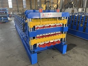 Tuile métallique d'<span class=keywords><strong>ardoise</strong></span> de toit de trois couches faisant la machine petit pain ondulé trapézoïdal de feuille de toit d'Ibr formant des <span class=keywords><strong>prix</strong></span> de machine - Product Image 6