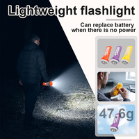 Lampe torche LED à piles sèches, légère, portable, à interrupteur coulissant, pour le camping, les activités de plein air et les situations d'urgence