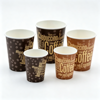 Gobelet à café en papier compostable, imperméable, à paroi simple, avec logo personnalisé imprimé, taille personnalisée, papier de qualité alimentaire écologique pour boissons chaudes