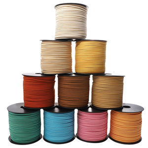 Large package of Korean suede <b>rope</b>, 3mm braided necklace cord, <b>bracelet</b> cord, whole roll of material for DIY jewelry making. - Product Image 4