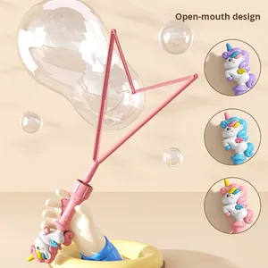 <strong>Large</strong> Cartoon Dinosaur and Unicorn <strong>Bubble</strong> <strong>Wand</strong> with Western Sword Water Spring Stall Toy for Boys and Girls - Product Image 4