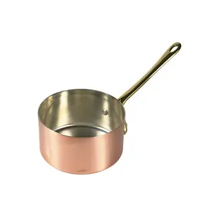 Medium Size Handled Copper Pot High Security Easily Operated Metal Pot For Kitchen