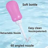 Bidet de voyage à pulvérisation verticale inversée, bouteille périnéale 360 ml pour le nettoyage post-partum et les soins de bébé