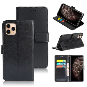 Funda de teléfono con tapa de rayas de cuero para tarjetas de billetera para iPhone 11 12 13 Mini PRO MAX 16 Plus con cubierta protectora de características de paquete de tarjetas