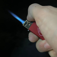 Briquet à cigare/cigarette classique en métal, coupe-vent, jetable, sûr, durable, écologique, portable, à gaz, avec logo personnalisé, vente en gros