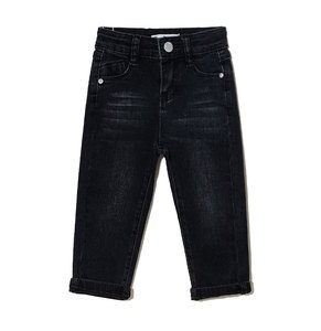Pantalones <span class=keywords><strong>Vaqueros</strong></span> de Mezclilla de Algodón Ajustados Casuales para Niñas al por Mayor, Jeans de Estilo Británico para Niñas - Product Image 4
