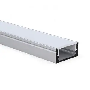 Avec Diffuseur En Pmma, 1709Mm Taille Super Mince U-channel Monté Par Surface D'extrusion D'alu Métal Embouts Profilés LED/