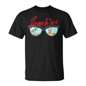 Camiseta Beachin Beach Sunglasses para Amantes de las Vacaciones en la Playa, Producto Promocional - Product Image 1