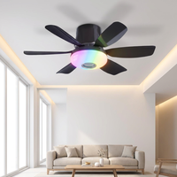Ventilador de Techo LED Inteligente con Control Remoto, Decorativo, Moderno, con Control Remoto, Bldc, RGB, Música, Luces para el Hogar Inteligente