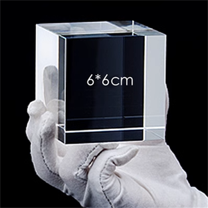 Vente en gros de haute qualité personnalisé Transparent 3d Gravure Laser Chanfreiné Papier Poids K9 Cube <span class=keywords><strong>Cristal</strong></span> vierge - Product Image 4
