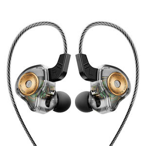 <span class=keywords><strong>Qkz</strong></span> หูฟัง AK6-Ultra แบบมีสายสำหรับเล่นกีฬาวิ่ง, หูฟังชิปเซ็ตมอนิเตอร์สเตอริโอ HiFi เบสลึก3.5มม. ควบคุมด้วยสาย - Product Image 1