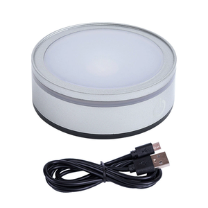 Modern 3D Crystal Ball Lamp <strong>Touch</strong> Control Night Light Silver Black <strong>Colorful</strong> Six Flashing Methods Lamp Holder for Bedroom - Product Image 2