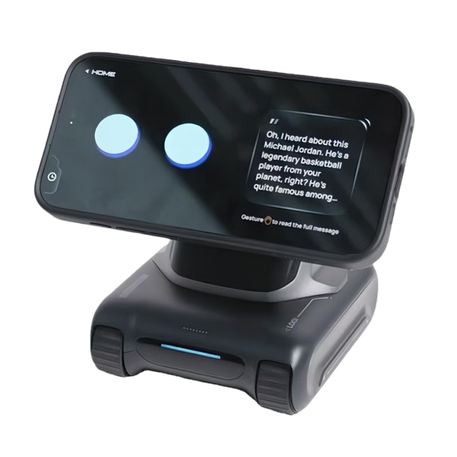 Robot Smart Desktop AI Companion Robot, Gesture Recognition Voice Dialogue GPT Chat Assistant, Magnetic Phone Dock Robot Turn