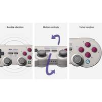 Manette sans fil 8Bitdo SN30 Pro avec moteur de vibration pour Android, MacOS, Steam, Windows PC