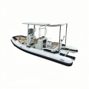 <span class=keywords><strong>Bateau</strong></span> ponton en aluminium 580 cm, best-seller, noir et blanc, avec PVC robuste et grand <span class=keywords><strong>cockpit</strong></span> - Product Image 3