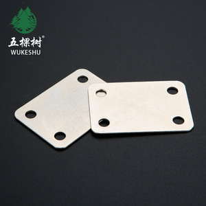 Support en acier plat Wukeshu 45x32mm, épaisseur 3mm, nickelé, quincaillerie de meubles, fixation - Product Image 5