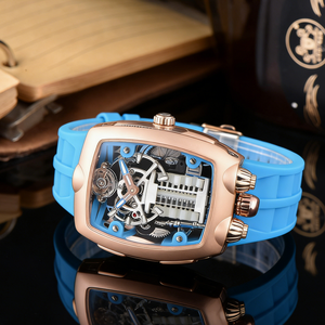 Reloj de pulsera de lujo comercial de alta gama, estilo mecánico, con manecillas luminosas a la moda y logotipo personalizable - Product Image 6