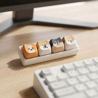 Porte-clés anti-stress en forme de chat mignon, imprimé en 3D, jouet sensoriel en plastique, son de clic de clavier mécanique, décoration de bureau