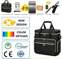 Sac à roulettes pour enseignant, noir, personnalisé, détachable, spacieux, 20 pouces, écologique, sac de transport pour ordinateur portable 15,6 pouces, durable, facile