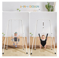 Ensemble de balançoire pliable pour tout-petits et sautillier pour bébé, utilisation intérieure et extérieure, sautillier pour bébé, balançoire sûre et durable pour la cour