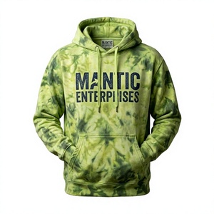 Sweat à capuche polaire pour homme en polyester/coton délavé à l'acide, avec logo personnalisé, design uni, respirant, épaules tombantes, grandes tailles, automne - Product Image 1