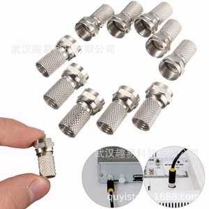 ขั้วต่อสายโคแอกเชียล QY แบบ F Plug ขนาด 1.9*1*0.8 ซม. สำหรับสายเคเบิลทีวี RG6 - Product Image 2