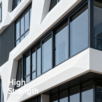 Puertas y Ventanas de Aluminio de Lujo con Diseño Moderno, Diseño Popular, Elegante Ventana Corredera de Vidrio con Marco de Aluminio