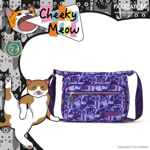 Sac bandoulière convertible à imprimé chat mignon, sac à bandoulière à imprimé chat, pochette pour voyage, sac pour femme à usage quotidien - Product Image 2