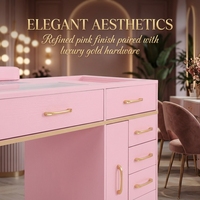Table de manucure professionnelle au design moderne pour les spas et salons de beauté, compatible avec les ongles en gel