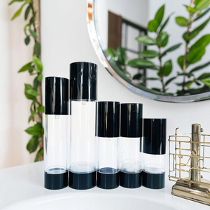 Em estoque 15ml 30ml 50ml 80ml 100ml 120ml Preto para PP Airless Pump Garrafa com bomba Pulverizador para Liquid Cosmetics Lotion Serum - Product Image 4