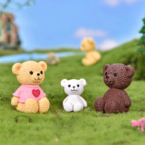 Cute Mini Bear Figurine <b>Miniatures</b> Animal Charm Ornaments for Landscape Decorations DIY Accessories - Product Image 4
