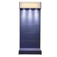 Espositore Moderno Personalizzato in Metallo Verniciato a Polvere con Pannello Forato e Scatola Luminosa a LED per Design Autoportante per Negozi al Dettaglio