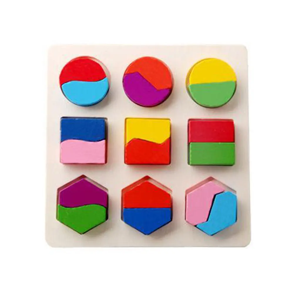 Brinquedo Educativo De Madeira Crianças Forma Geométrica Block Building Puzzle Cognitive Matching Early Learning Tool Set Brinquedo De Madeira