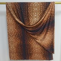 Hijab en jersey de coton tricoté sur mesure, respirant, imprimé double face, style bohème, motif léopard pour femme
